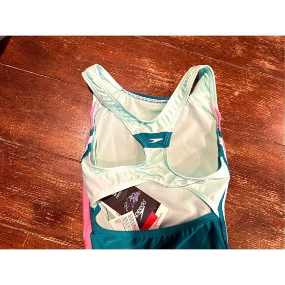 Speedo Girls' Swimsuit One Piece Infinity Splice Thick Strap - Picture 4 of 4